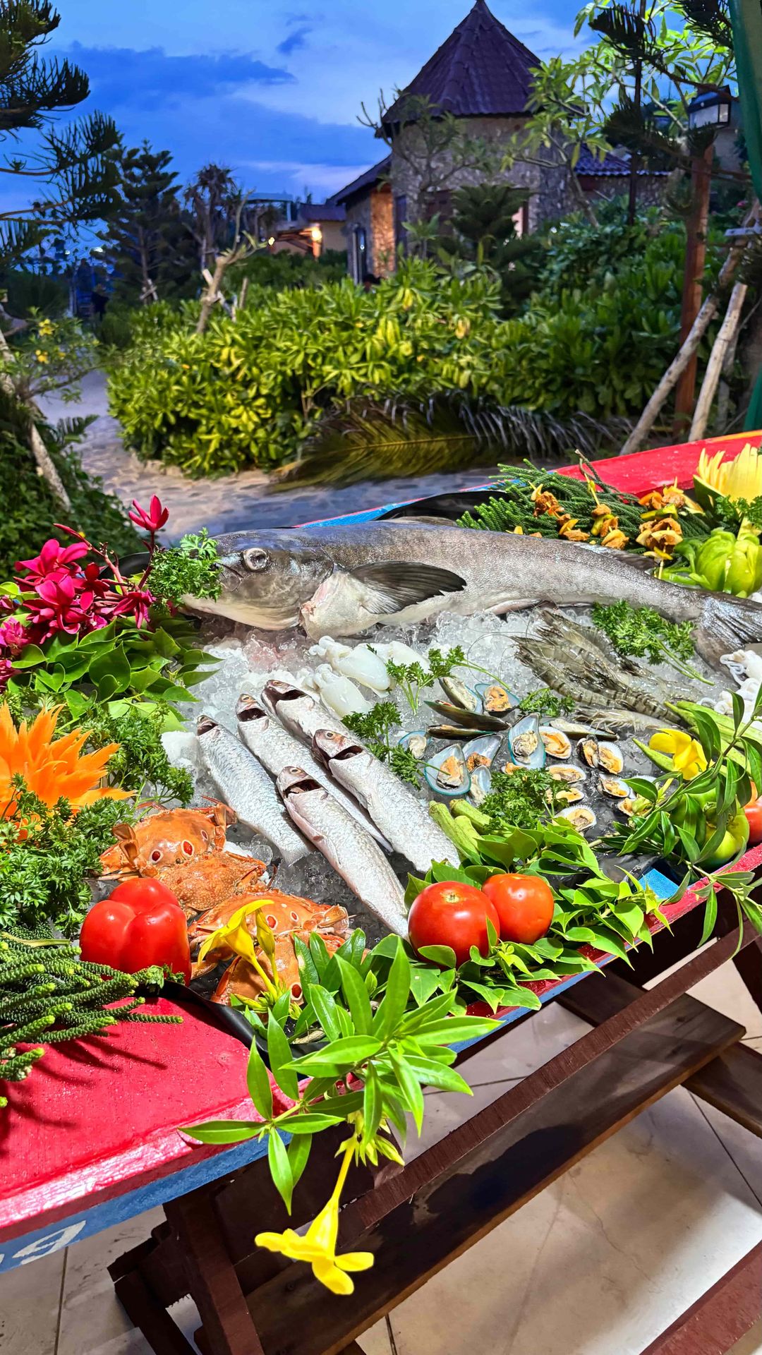 Quầy buffet hải sản tươi sống Quầy buffet hải sản tươi sống