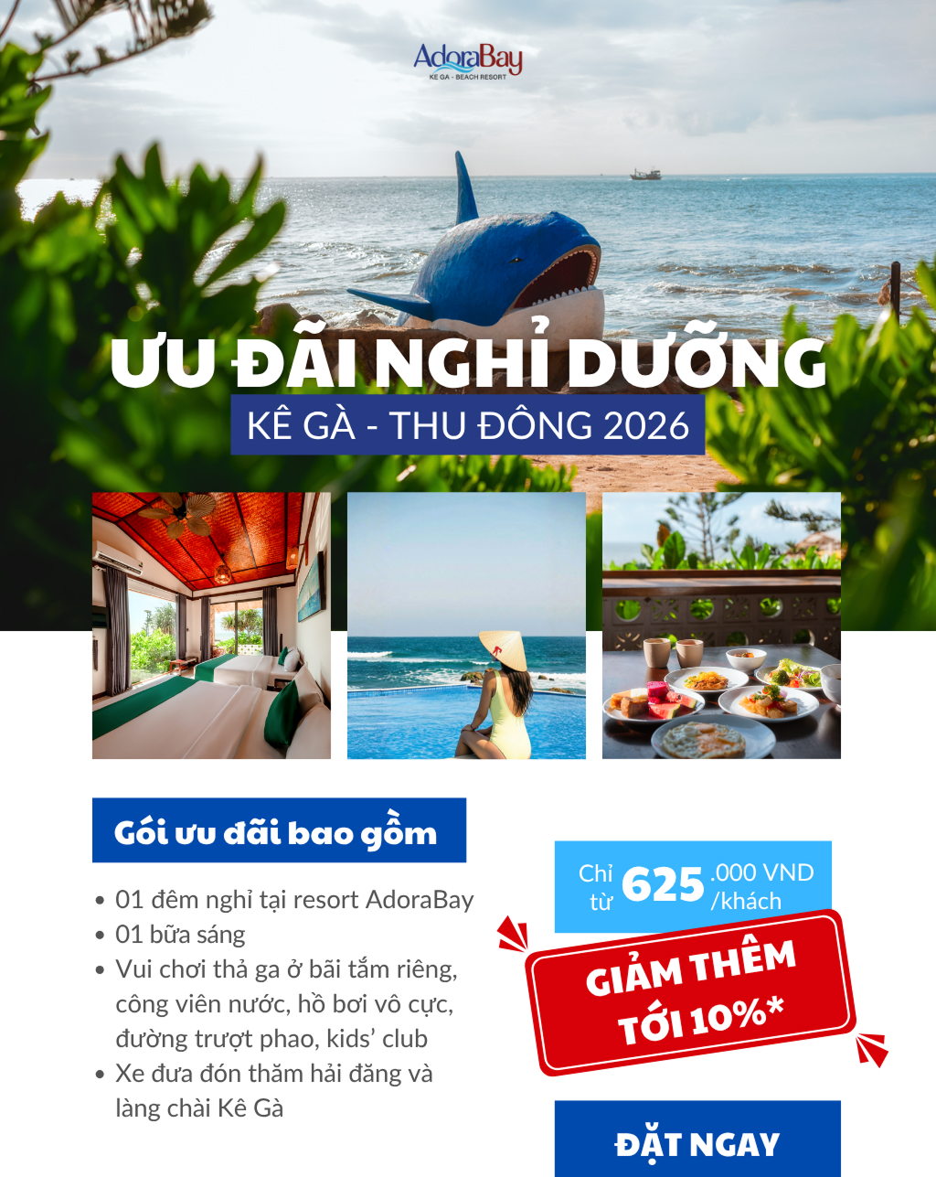 Gói nghỉ dưỡng Thu Đông 2026 tại Kê Gà Gói nghỉ dưỡng Thu Đông 2026 tại Kê Gà